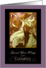 Happy Birthday ~ Spread Your Wings and Celebrate Abstract Painting card