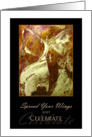 Happy Birthday ~ Spread Your Wings and Celebrate Abstract Painting card
