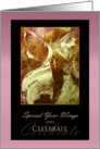 Happy Birthday ~ Spread Your Wings and Celebrate Abstract Painting card