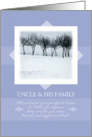 Christmas to Uncle and His Family ~ Orchard Trees in Winter card