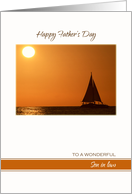 Happy Father’s Day for Son in Law ~ Sailboat on the Ocean card