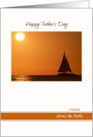 Happy Father’s Day From Across the Miles ~ Sailboat on the Ocean card