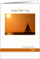 Happy Father’s Day for Boss ~ Sailboat on the Ocean card