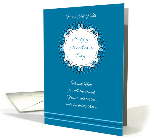 Mother's Day From All of Us ~ Whimsical Turquoise and... (1018943)