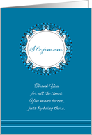 Mother’s Day For Stepmom ~ Whimsical Turquoise and Cyan Medallion card