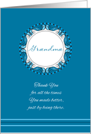 Mother’s Day for Grandma ~ Whimsical Turquoise and Cyan Medallion card