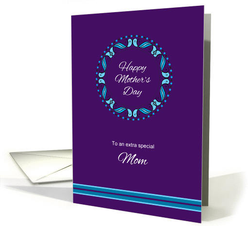 Happy Mother's Day ~ Whimsical Purple and Lavender Medallion card