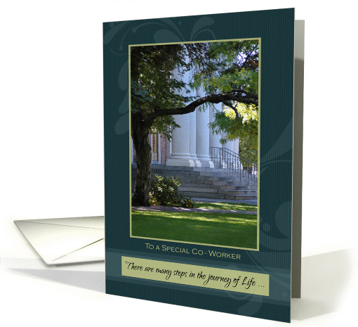 Graduation Congratulations for Co-Worker ~ Journey of Life Steps card