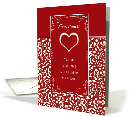 For Sweetheart on Valentine's Day ~ Red, You're the One card (1024917)