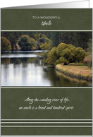 Father’s Day for Uncle Spokane River Landscape card