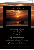 Sympathy Loss of Step Mother ~ Sunset Over the Ocean card