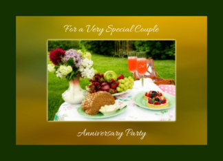 2nd Wedding Anniversary Party Invitation ~ Picnic for Two