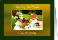 2nd Wedding Anniversary For a Special Couple ~ Picnic for Two card