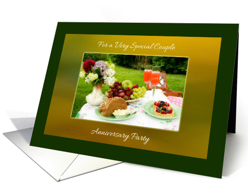 25th Wedding Anniversary Party Invitation ~ Picnic for Two card