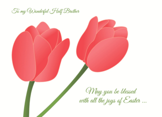 Easter for Half Brother - Soft Pink Tulips