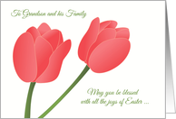 Easter for Grandson and his Family - Soft Pink Tulips card
