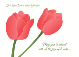 Easter for Cousin and Girlfriend - Soft Pink Tulips