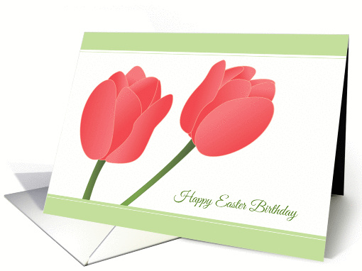 Easter Birthday - Soft Pink Tulips card (1052669)