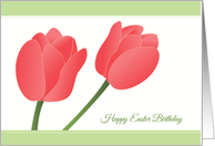 Easter Birthday - Soft Pink Tulips card