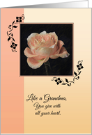 Like a Grandma on Mother’s Day - Paper Rose card
