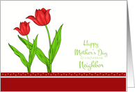 Mother’s Day for Neighbor - Red Tulips card