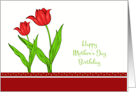 Mother’s Day Birthday - Red Tulips card