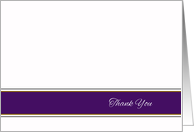 Thank You - Purple and Gold Stripes card