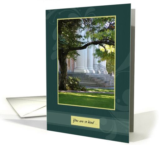 Graduation Thank You for Gift - Steps of University card (1083130)