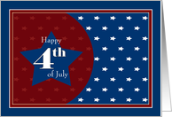 Happy 4th of July - Red, White and Blue Stars card