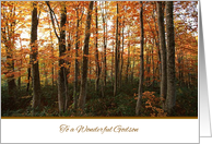 Thanksgiving to Godson - Autumn Forest card