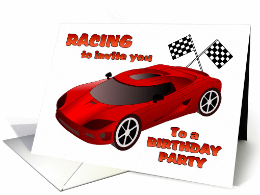 Race Car Birthday Party Invitation card (1089178)