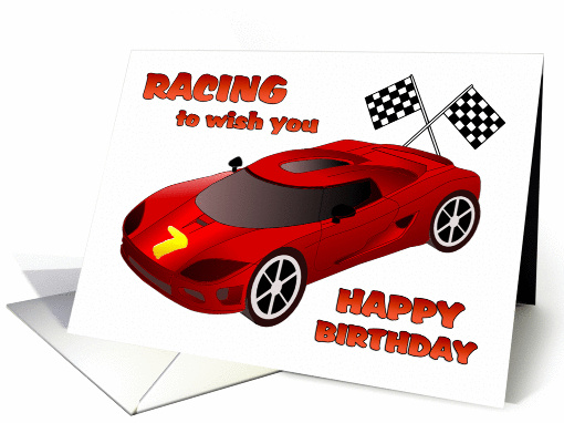 Happy 7th Birthday - Race Car Birthday card (1089726)