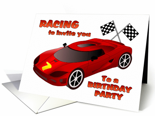 Race Car 7th Birthday Party Invitation card (1091132)