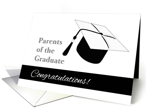 Congratulations for Parents of Graduate - Black and White... (1091706)