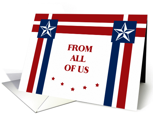 Happy Memorial Day From All of Us - Stars and Stripes card (1094442)