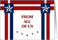 Happy Memorial Day From All of Us - Stars and Stripes card