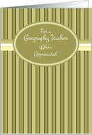 Geography Teacher Thank You card