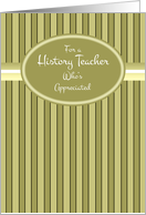 History Teacher Thank You card