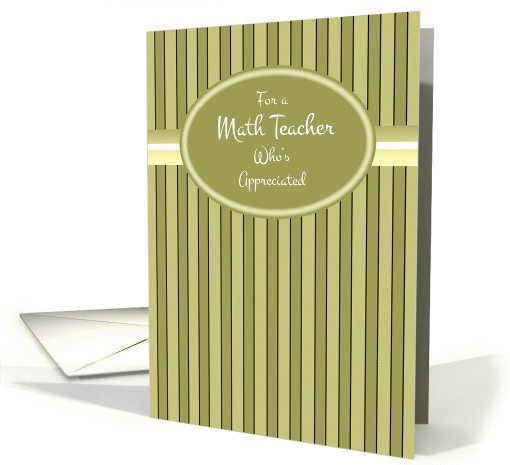 Math Teacher Thank You card (1094562)