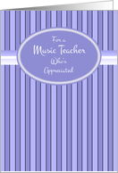 Music Teacher Thank You card