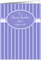 Dance Teacher Thank You card