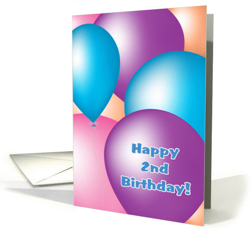 Happy 2nd Birthday - Balloons card (1095368)