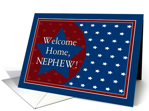Welcome Home Nephew - Red, White and Blue Stars card (1102700)