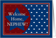 Welcome Home Nephew - Red, White and Blue Stars card