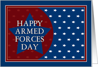 Armed Forces Day - Red, White and Blue Stars card