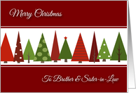 Merry Christmas for Brother and Sister in Law - Festive Trees card