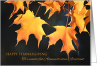 Business Happy Thanksgiving for Administrative Assistant card
