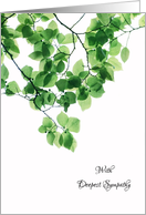 Sympathy - Branches of Green Leaves card