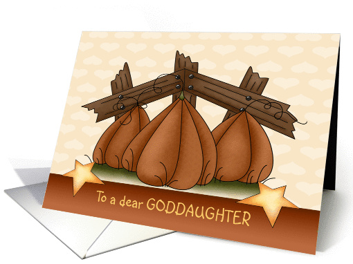 Happy Halloween for Goddaughter -Three Pumpkins in a... (1116616)