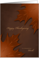 Thanksgiving to Uncle - Warm Autumn Leaves card